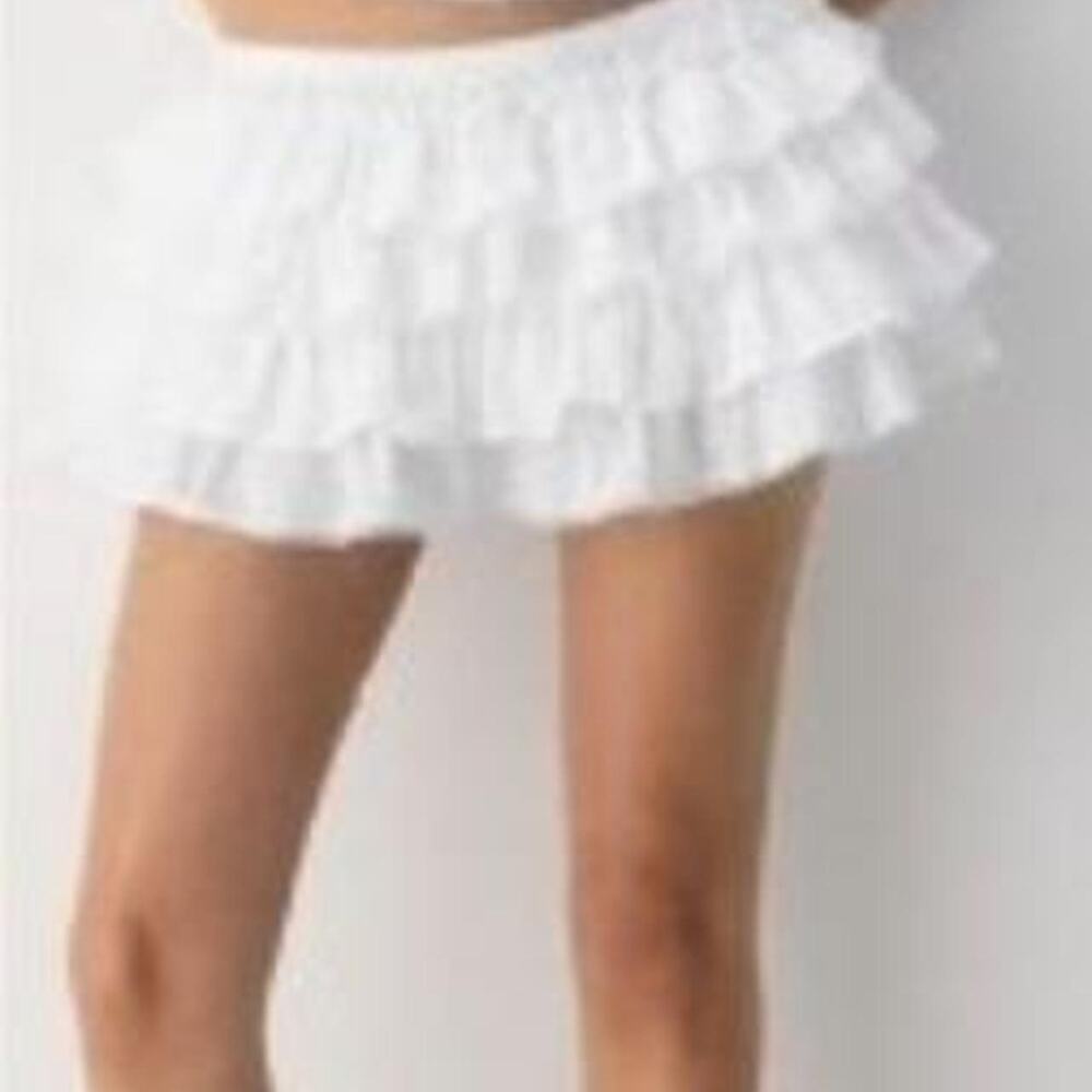 Women's Tiered Ruffle a-Line Skort, Size L